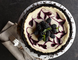 Swirled Blackberry Cheesecake Crust